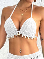 Women Top Women Clothing Handmade Shell Stitching Banded Bikini Swimsuit Top Beach Overclothes Bella Mia