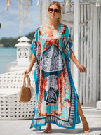 Printed Blouse Holiday Casual Beach Bikini Cover Bella Mia