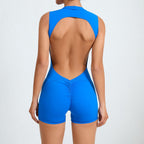 Sleeveless Back Hollow Out Cutout Out Yoga Jumpsuit Sports Fitness Detachable Chest Pad Peach Hip Sports Jumpsuit Bella Mia
