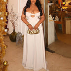 Women Clothing Soft Solid Color Light Floating Princess Dress Elegant Graceful Sling Sleeveless Length Dress Bella Mia