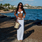 Solid Color Split Swimsuit Women Three Piece Set Lace up Sexy Three Point Bikini Bella Mia
