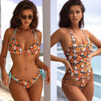Double One-Piece Swimsuit Banded Bikini Swimsuit Women Sexy Swimsuit Printed Bella Mia