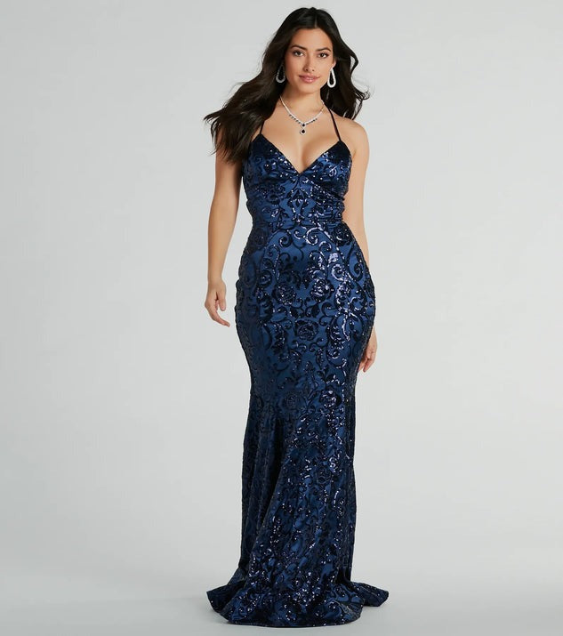 Women Clothing Sexy Lace up Sequ Dress All Matching Maxi Dress Bella Mia