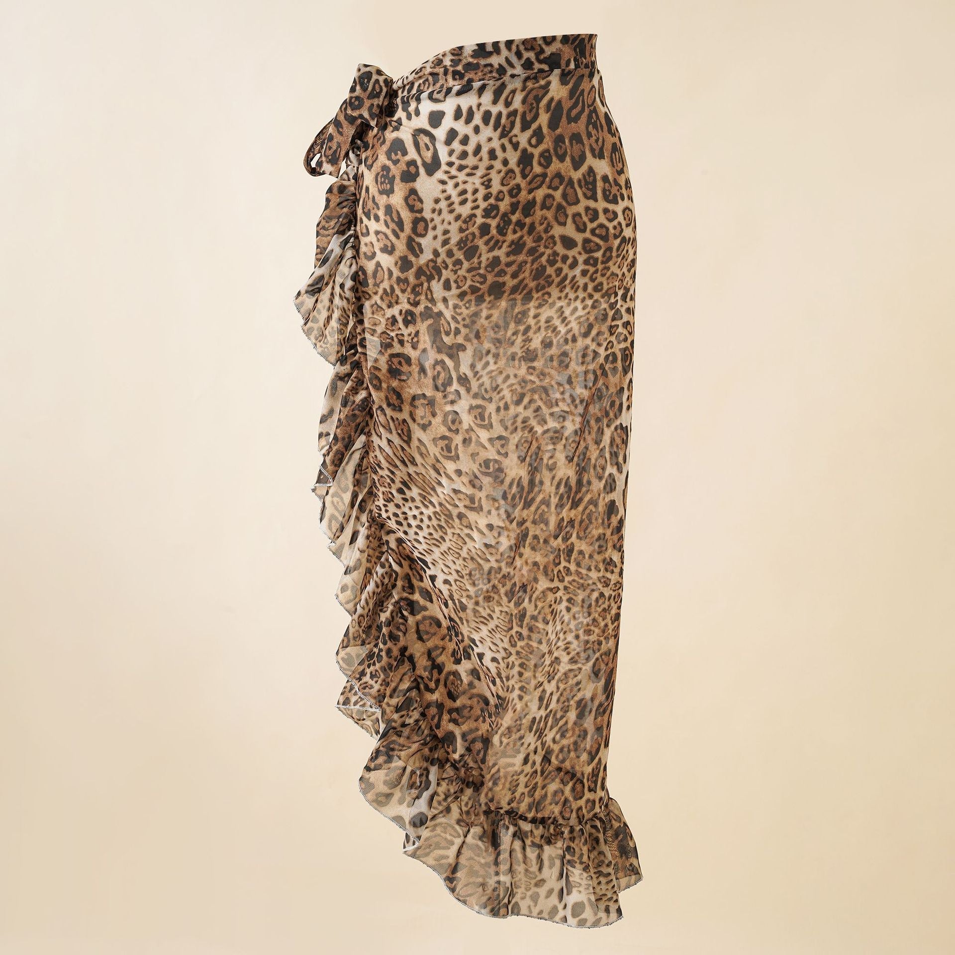 Beach Dress Summer Long Floral Solid Color Leopard Print Beach Travel Sun Protection Bikini Skirt Bella Mia