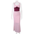 Women Clothing Spring Sexy Sexy Crop Top Spaghetti Strap Top Slim Hip Skirt Two Piece Sets Women Bella Mia