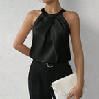 Women Clothing Satin Shirt Women Summer Satin Shirt Top Bella Mia