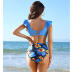 Women High Waist Bikini Sexy Ruffles Swimsuit Swimwear Bella Mia