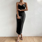 Summer Women Clothing Sexy Backless Satin Strap Dress Party Dress Bella Mia