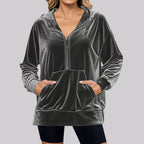 Autumn Winter Casual Loose Comfortable Velvet Elegant Long Sleeve Easy Matching Coat Women Bella Mia