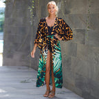 Rayon Belt Beach Cover up Sun Protective Blouse Sun Protection Cardigan Women Swimsuit Bikini Cover up Bella Mia