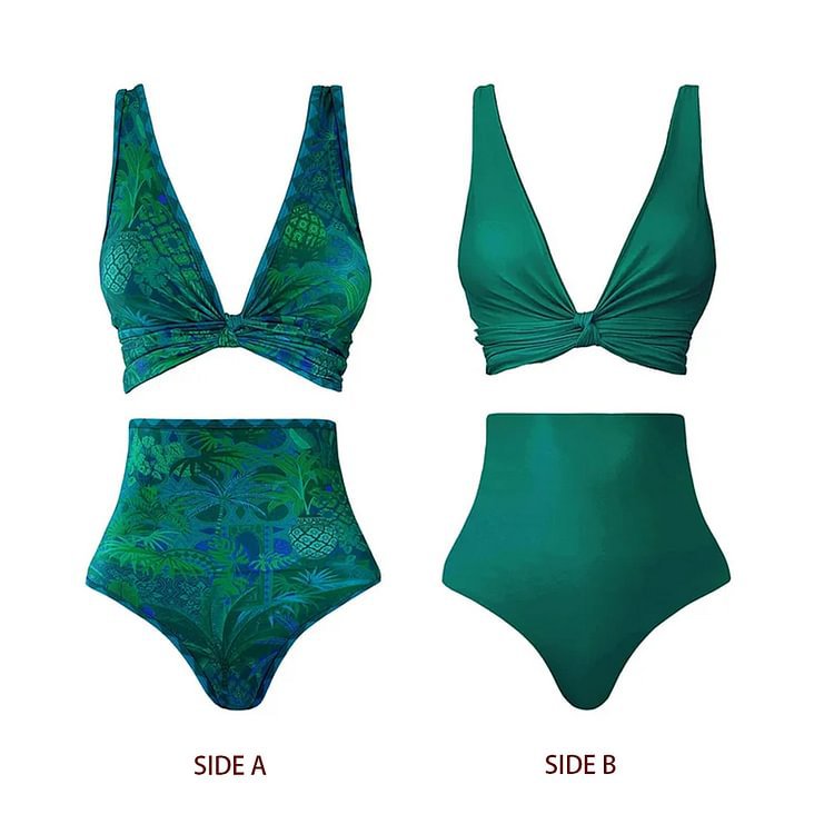 Double Sided Multi Wear Swimsuit Slimming High Waist Bikini Suit Women Bella Mia