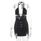 Sexy Slim Fit Hollow Out Cutout Dress Women Spring Sexy Backless Hip Dress Bella Mia