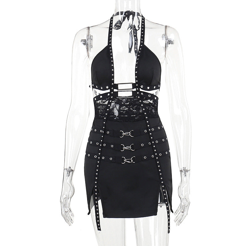 Sexy Slim Fit Hollow Out Cutout Dress Women Spring Sexy Backless Hip Dress Bella Mia