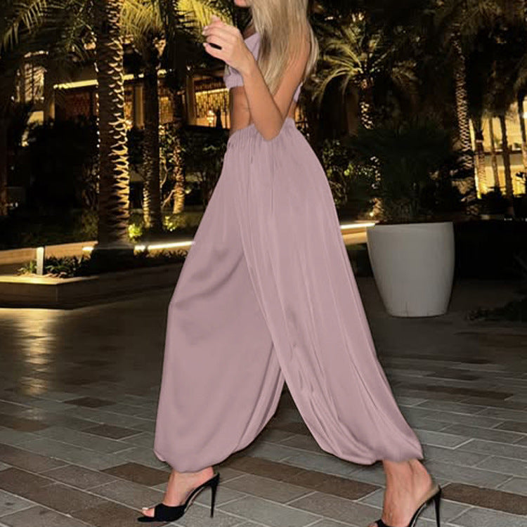 Sexy Vest Women Summer Sleeveless Sling Loose Fit Tappered Trousers Two Piece Set Bella Mia