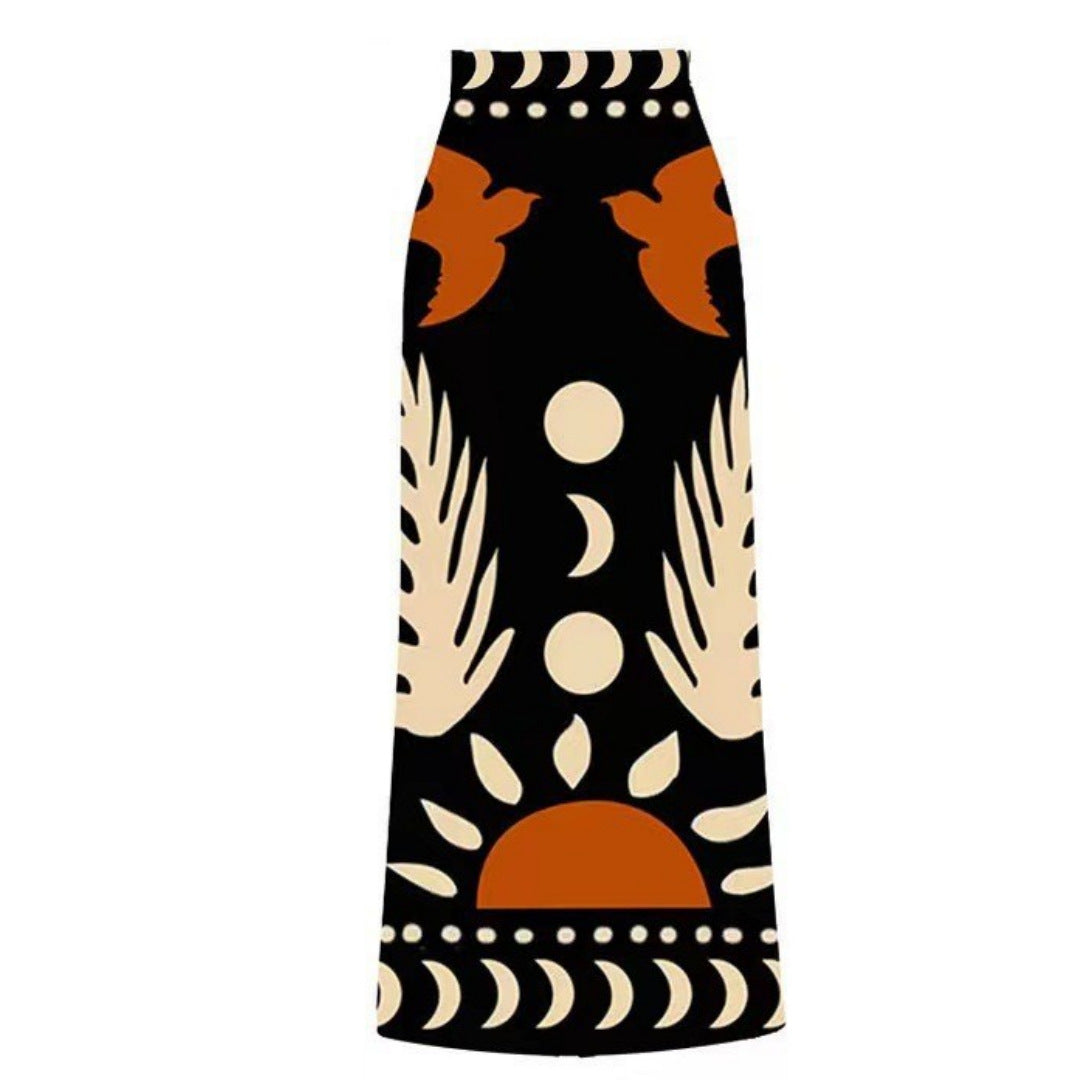 Lonkey Swimwear Retro Printed Mesh Trousers Conservative Swimwear Bikini Bella Mia