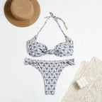 Knotted Strap Split Swimsuit Women Sexy Backless Bikini Bella Mia