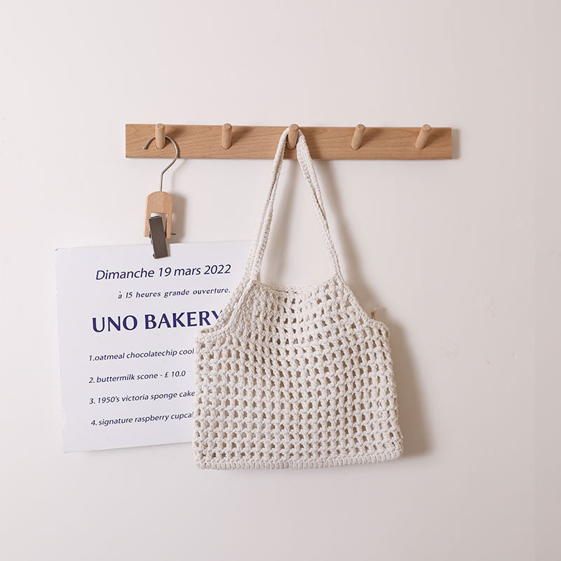 Hollow Out Cutout Portable Cotton Woven Bag Casual Straw Bag Holiday Beach Bag All Match Women Bag Bella Mia