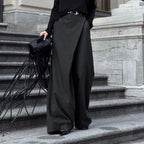 Retro Minority Irregular Asymmetric High Waist Wide Leg Pants Loose Office Trousers Bella Mia