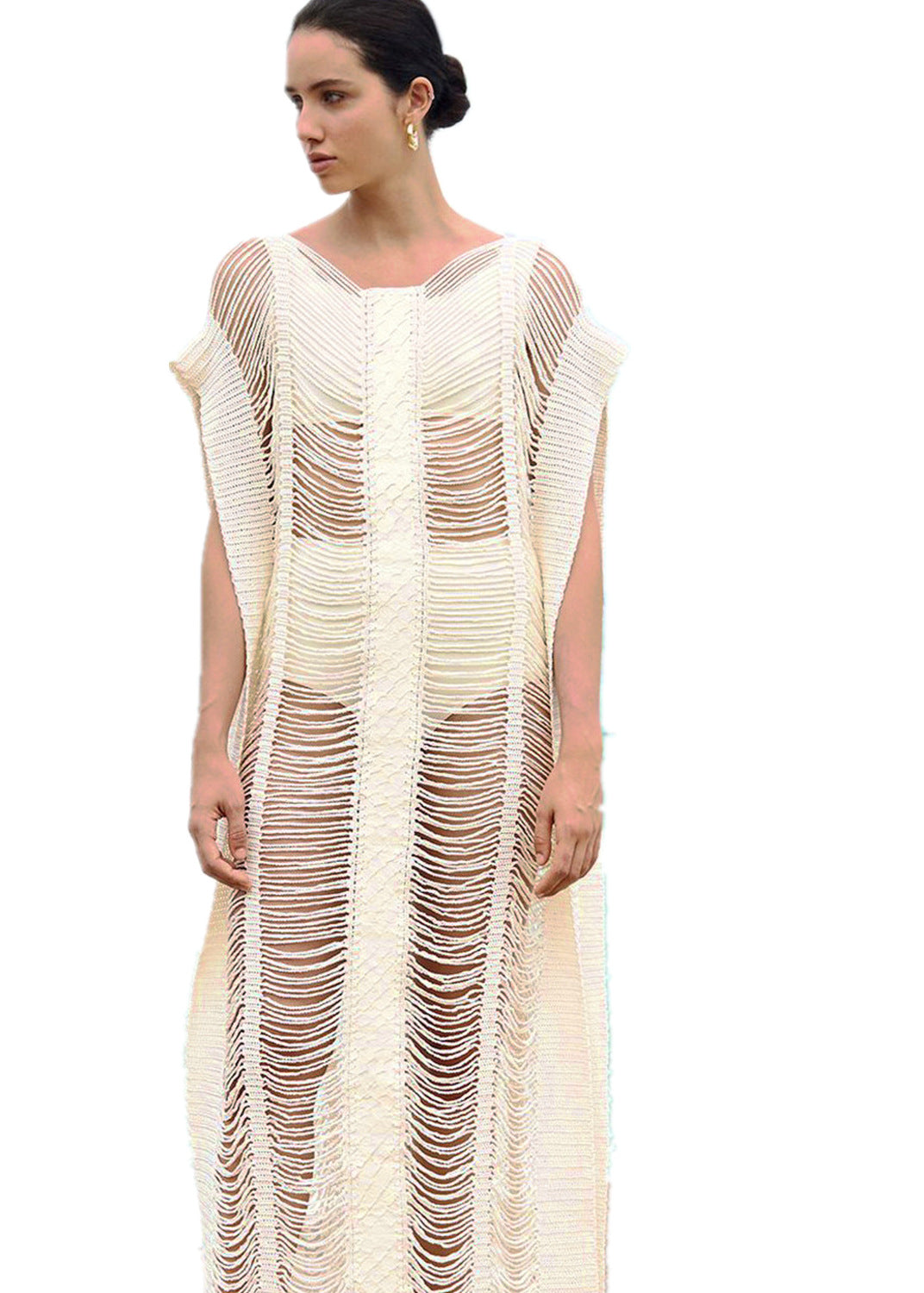 Knitted Hollow Out Cutout Robe Vacation Casual Beach Bikini Cover Bella Mia