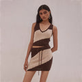 Women Sexy Hollow Out Cutout Striped Beach Dress Bikini Swimsuit Blouse Sun Proof Set Bella Mia