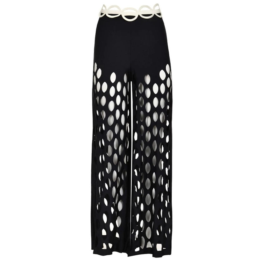 Swimsuit Black Niche High Grade Hollow Out Cutout Beach Pants One Piece Swimsuit Set Women