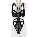 Sexy Jumpsuit Nightclub Underwear Sexy Mesh Stitching Body Sculpting Strap Steel Ring Bella Mia