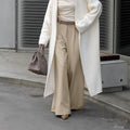 Casual Khaki Fashionable Elegant Wide Leg Pants Autumn Winter All Matching Lazy Office High Waist Work Pant Trousers Bella Mia