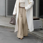 Casual Khaki Fashionable Elegant Wide Leg Pants Autumn Winter All Matching Lazy Office High Waist Work Pant Trousers Bella Mia