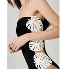 Sexy Cutout Leaf Decoration One Piece Swimsuit Women Bella Mia