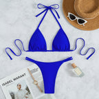 Crystal Diamond Lanyard Halter Triangle Bag Sexy Thong Beach Bikini Bella Mia