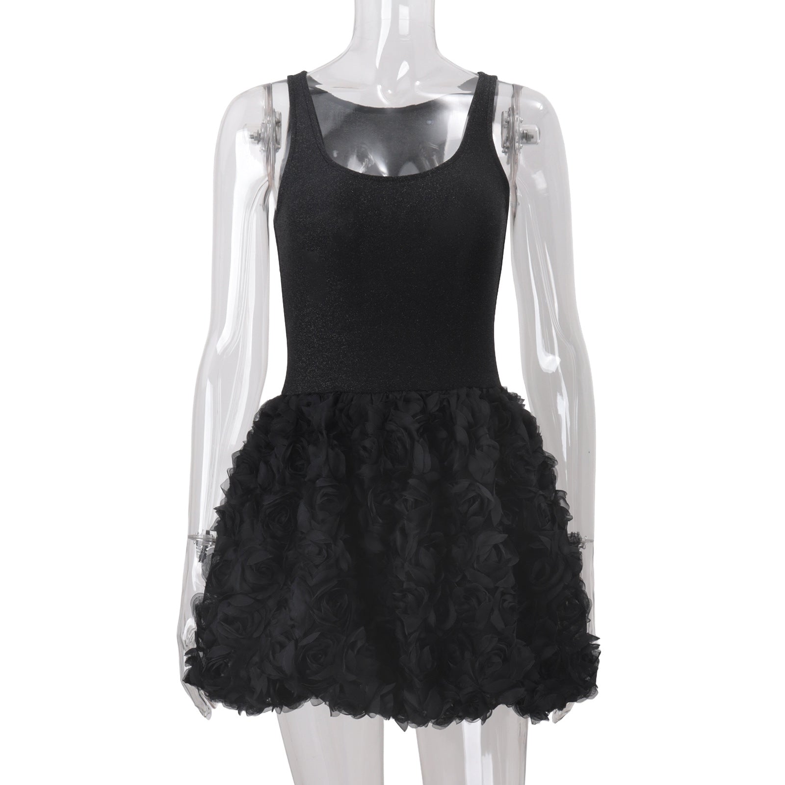 Women Clothing Fall Sexy U Collar Plush Slim Fit Patchwork Solid Color Sling Dress Bella Mia