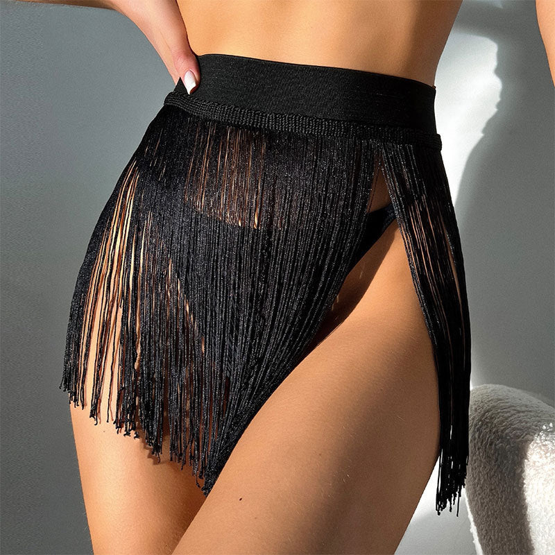 Swimsuit Sexy Tassel Little Short Dress Beach Vacation Beach Cover Up Swimming Trunks Skirt Bella Mia
