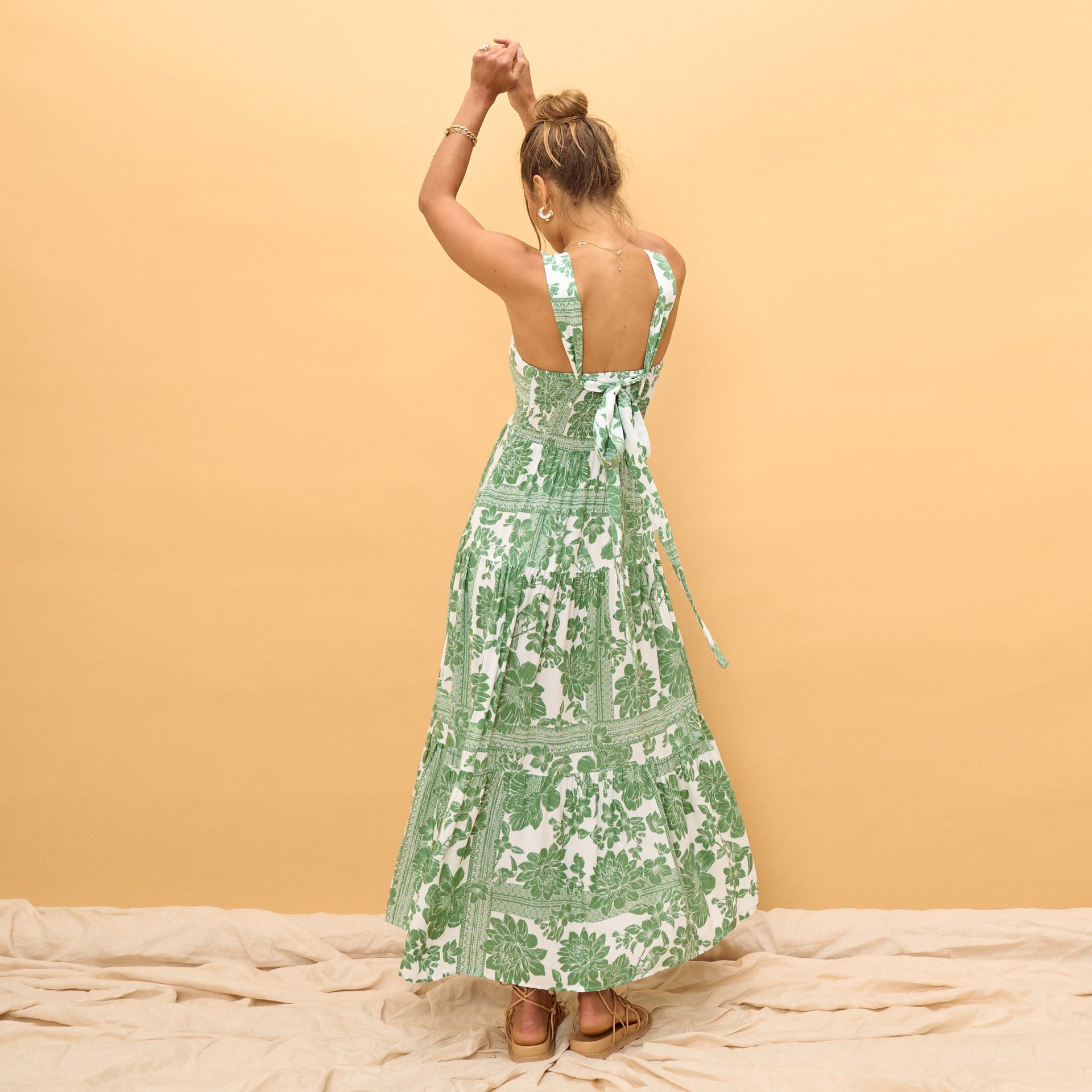 Summer Bohemian Vacation Beach Dress Loose Strap Dress Bella Mia