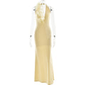 Summer Elegant Halter Deep V Plunge Dress Sexy Backless Sheath Dress Bella Mia