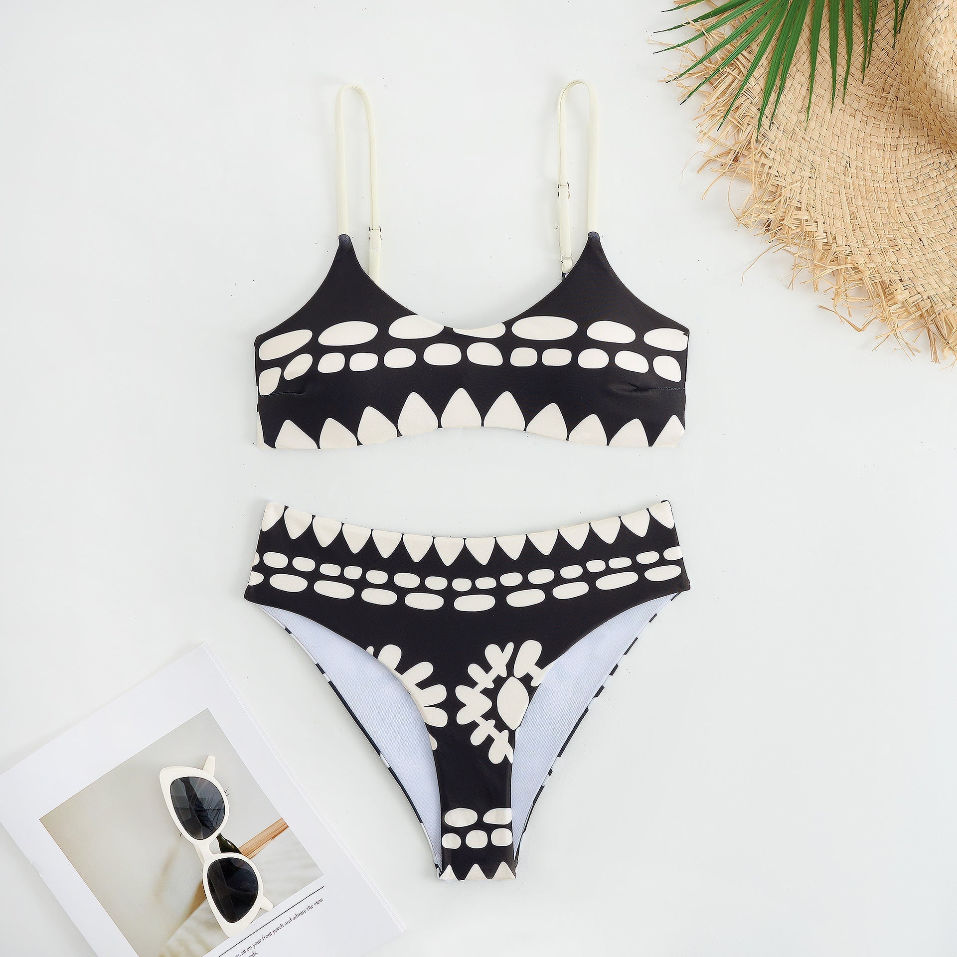 Sexy Split Three Piece Polyester Swimsuit Women Chiffon Dress Swimsuit Outfit