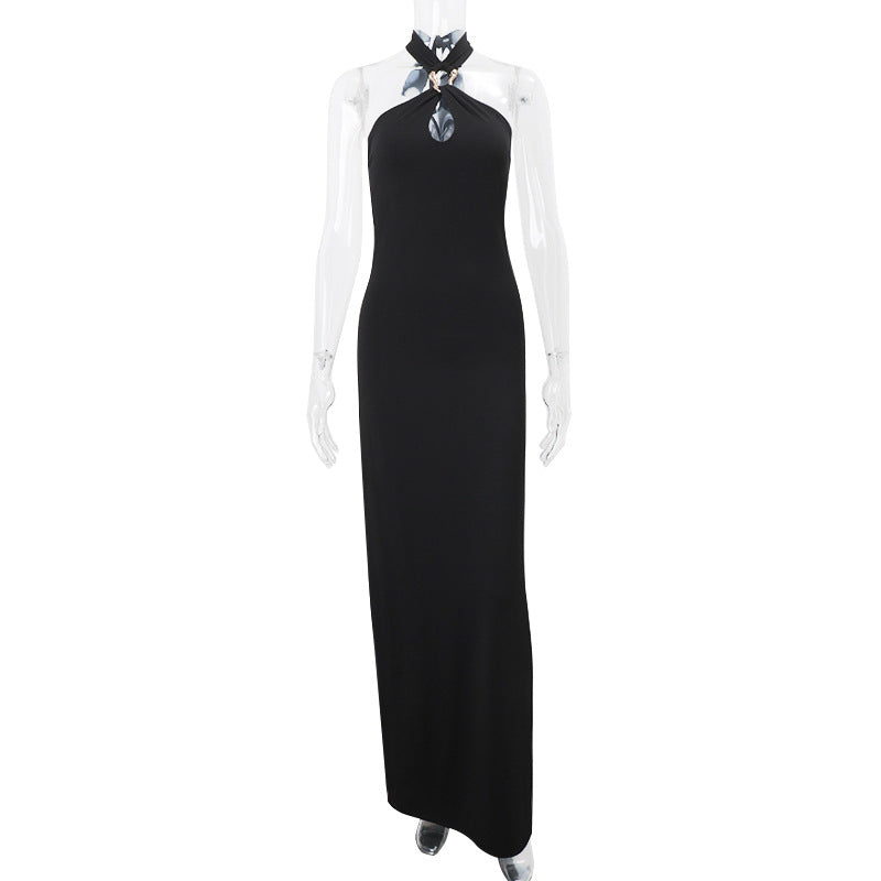 Women Clothing Summer Sexy off Shoulder High Waist Slim Solid Color Sheath Dress Bella Mia