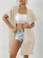 Women Clothing Love Jacquard Woven Shirt Beach Bikini Sun Protective Blouse Loose Cardigan Bella Mia