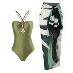 Arrival Solid Color One Piece Women Swimwear Suit French Retro Covering Belly Thin Swimming Bella Mia
