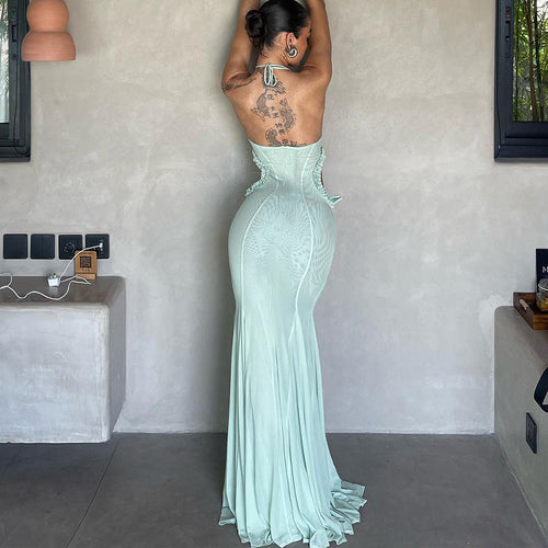 Autumn Sexy off Shoulder Halter Butterfly Decoration Slim Fit Holiday Dress Women Bella Mia