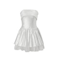 Women Clothing Spring Sexy Elegant Lady off Shoulder Tube Top Short Type Dress Women Bella Mia