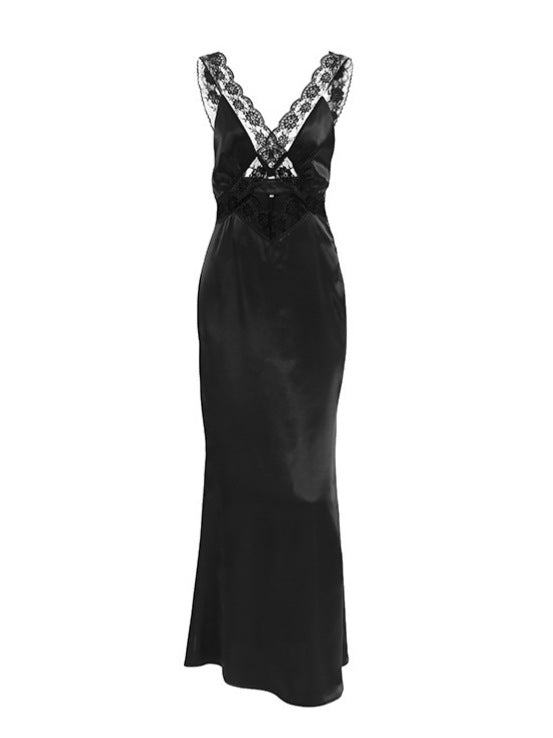 Spring Women Clothing Design Lace Elegant Black Sexy Cami Dress Bella Mia