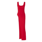 Women Clothing Summer Street Shooting Personality Slim Fit Split Shoulder Strap Dress Bella Mia