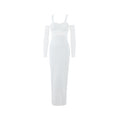 Women Clothing Sexy Spaghetti Straps Corset Slim Mesh Stitching Independent Sleeve Dress Bella Mia