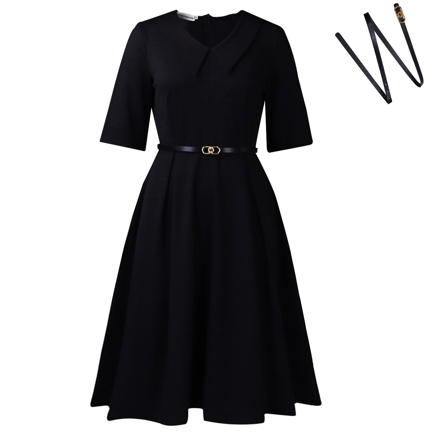 Women Clothing Autumn Elegant Solid Color Polo Collar Africa Dress