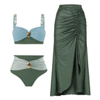 Bikini Three Piece Sets How Many Sexy Swimsuit Women Split Solid Color Swimsuit Bella Mia