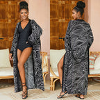 Printed Beach Cover up Sunscreen Women Swimsuit Beach Cover Up Holiday Long Cardigan Bella Mia