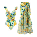 Siamese Conservative Flying Edge Covering Belly Thin Sexy Skirt Swimsuit Women Wrap Skirt Set Bella Mia