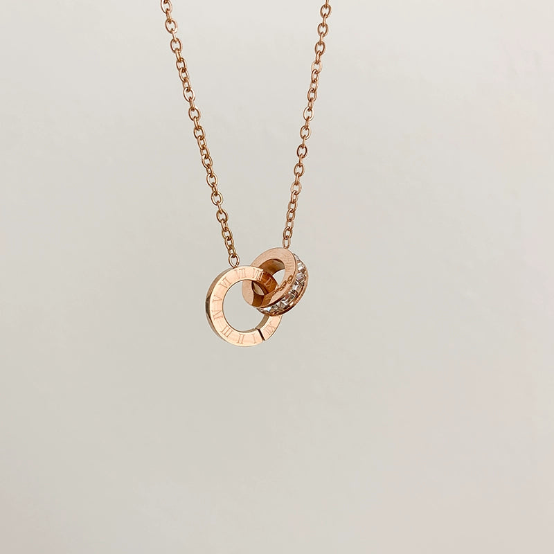 Fashion Ring Buckle Titanium Steel No Fading Girls Necklace Luxlife Brands