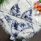 Sexy Bikini Floral Split Bikini Beach Vacation Backless Swimsuit Bikini Gather Swimwear Bella Mia