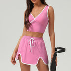 Summer Sports Casual Suit Running Exercise Vest Short Skirt Golf Suit Badminton Tennis Women Bella Mia